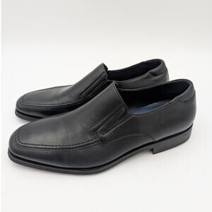 Magnanni Madrid Men's Black Nappa Leather Slip-On Loafers Shoes Size US7M EU40